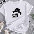 Camiseta branca música Bruno Mars