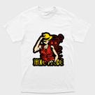 Camiseta Branca One Piece Monkey D. LuffyCaveira Vermelha Tamanho:PTecido:Drytec
