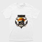 Camiseta Branca One Piece One Piece Caveira realista Tamanho:MTecido:Drytec