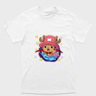 Camiseta Branca One Piece Tony Tony Chopper Super Chopper Tamanho:PPTecido:100% Algodão Camiseta Branca One Piece Tony Tony Chopper Super Chopper Tamanho:PPTecido:100% Algodão
