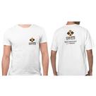 Camiseta Branca Personalizada Sua Logo Aqui Para Festas Comemorações Coleção Empressa Festivais Fãs