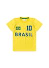 Camiseta Brasil 10 Infantil Unissex Amarelo Copa Do Mundo