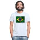 Camiseta Brasil Bandeira Camisa Personalizada Blusa Adulto Algodão com Poliéster
