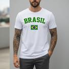 Camiseta Brasil Copa 2026 100% Algodão Bandeira Brasileira Torcedor Oficial Hexa Mundial Masculina Cor:BrancoTamanho:GG