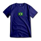 Camiseta Brasil Estampa Bandeira Malha Fria Antipilling