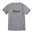 Camiseta Brasil Estampa Preta Malha Fria Antipilling