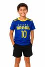 Camiseta Brasil Infantil Copa Azul Manga Curta Camiseta Brasil Infantil Copa Azul Manga Curta
