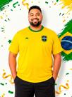 Camiseta Brasil Masculina Copa 2026 Amarela Plus Size Dryfit