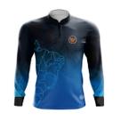 Camiseta By Sports Manga Longa UV30+ Dry Fit Proteção Solar Brasil Azul Tamanho:PP Camiseta By Sports Manga Longa UV30+ Dry Fit Proteção Solar Brasil Azul Tamanho:PP