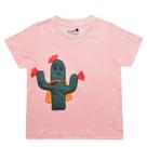 Camiseta cacto Vitória manga curta rosa Camiseta cacto Vitória manga curta rosa