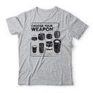 Camiseta Camera Weapons Studio Geek Camiseta Camera Weapons Studio Geek