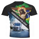 Camiseta Caminhoneiro Protegido por Deus na Estrada Tamanho:PCor:Preta
