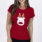 Camiseta Camisa Adulto Feminina Masculina 100% Algodão Rena Natal Natalina