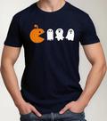 Camiseta Camisa Adulto Feminina Masculina Algodão Halloween Dia das Bruxas Pac man Come Come MD6