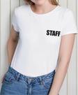 Camiseta Camisa Algodão Feminina Masculina Adulto Uniforme Profissional Trabalho Equipe STAFF MD1 Camiseta Camisa Algodão Feminina Masculina Adulto Uniforme Profissional Trabalho Equipe STAFF MD1