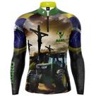 Camiseta Camisa Blusa Agro Brasil Cruz Trator Com Zíper Proteção Uv50