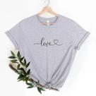 Camiseta Camisa Blusa Feminina Love Amor Coração Estilosa Moderna Tendencia 100 Algodão Camiseta Camisa Blusa Feminina Love Amor Coração Estilosa Moderna Tendencia 100 Algodão