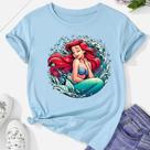 Camiseta camisa blusa infantil juvenil ariel agua