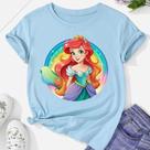 Camiseta camisa blusa infantil juvenil ariel arco iris