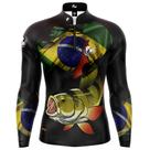 Camiseta Camisa Blusa Pesca Perca Brasil Com Proteção Uv50