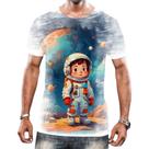 Camiseta Camisa Crianças Astronautas Planetas Galáxias 7 Camiseta Camisa Crianças Astronautas Planetas Galáxias 7