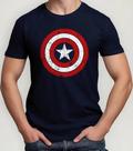 Camiseta Camisa de Algodão Adulto Masculina Feminina Capitão Améric a Herói Escudo Brasão Vingador es