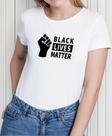 Camiseta Camisa de Algodão Adulto Masculina Feminina Consciência Negra Black Lives Matter MD1