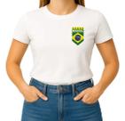 Camiseta Camisa do Brasil Para Copa Adulto Masculina Feminina Algodão md7