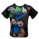 Camiseta Camisa Infantil Adulto Mini Craft Jogo Algodao