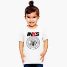 Camiseta camisa infantil INXS, banda rock, pop anos 80, estampa exclusiva Camiseta camisa infantil INXS, banda rock, pop anos 80, estampa exclusiva