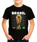 Camiseta Camisa Infantil Juvenil do Brasil Para Copa Menina Menino md9
