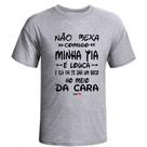 Camiseta camisa infantil tia louca titia dinda madrinha