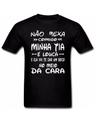 Camiseta camisa infantil unissex tia louca titia dinda madrinha