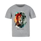 Camiseta Camisa Leão de Juda Blusa Cinza Unissex 100% Algodão