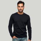 Camiseta Camisa Manga Longa Masculina Slim Algodão Gola Redonda Camiseta Camisa Manga Longa Masculina Slim Algodão Gola Redonda