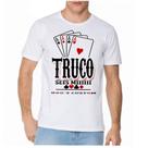 Camiseta camisa masculina jogo truco seis mi zap nipe baralho plus size