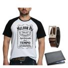 Camiseta camisa masculina melhor pai papai dia dos pais carteira cinto Camiseta camisa masculina melhor pai papai dia dos pais carteira cinto