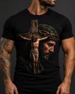 Camiseta camisa masculina preta cruz sagrada jesus Cristo Deus barato Camiseta camisa masculina preta cruz sagrada jesus Cristo Deus barato