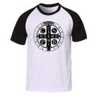 Camiseta camisa medalha de São Bento cruz santo
