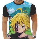 Camiseta Camisa Personalizada Anime Clássico Sete Pecados Capitais 03 Camiseta Camisa Personalizada Anime Clássico Sete Pecados Capitais 03