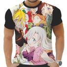 Camiseta Camisa Personalizada Anime Clássico Sete Pecados Capitais 04 Camiseta Camisa Personalizada Anime Clássico Sete Pecados Capitais 04