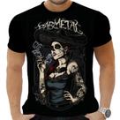 Camiseta Camisa Personalizada Caveira Mexicana Rock 13 Camiseta Camisa Personalizada Caveira Mexicana Rock 13
