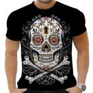 Camiseta Camisa Personalizada Caveira Mexicana Rock 18 Camiseta Camisa Personalizada Caveira Mexicana Rock 18