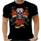Camiseta Camisa Personalizada Caveira Mexicana Rock 5 Camiseta Camisa Personalizada Caveira Mexicana Rock 5