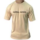 Camiseta camisa personalizada meme calma caraio