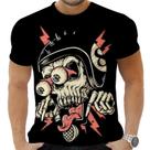 Camiseta Camisa Personalizada Rock Horror Caveira 14_x000D_