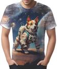Camiseta Camisa Tshirt Cachorro Astronauta Cão Lua Marte 1