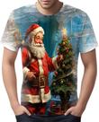 Camiseta Camisa Tshirt Natal Festas Papai Noel Trenó Neve 2