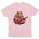 Camiseta Capivara Capybara Play Rock Roll Electric Guitar Tocando Guitarra 100% Algodão Unissex