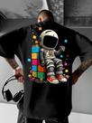 Camiseta Casual Algodão Premium Streetwear Astonauta cubos Sad